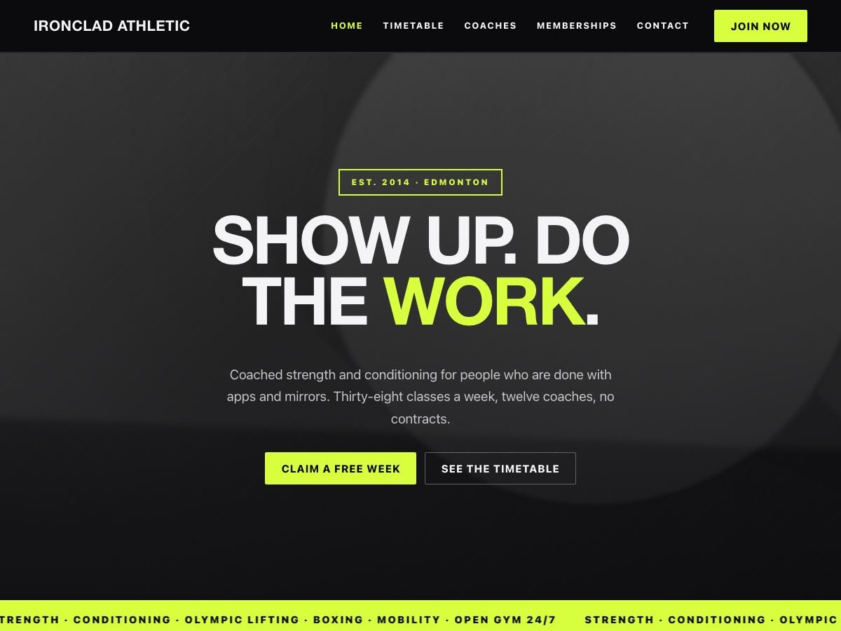 Screenshot of the Ironclad WordPress theme