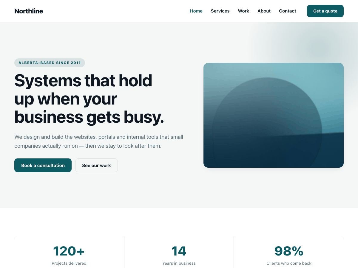 Screenshot of the Northline WordPress theme